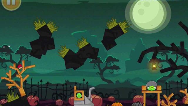 Angry Birds Seasons 2012 Ham'o'ween Level Golden Egg Walkthrough tutorial смотреть онлайн