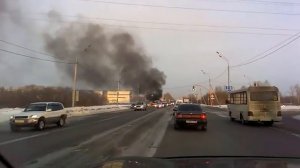 Сгорел новый Лексус