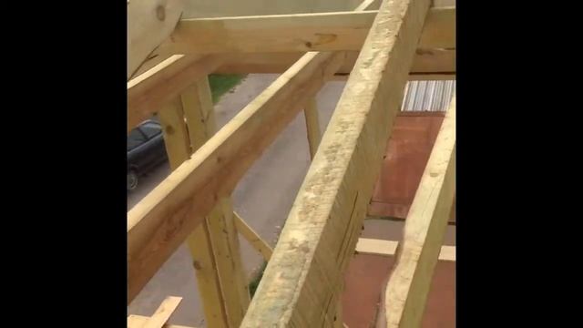 Двухскатная крыша | установка стропил без конькового прогона| Двухэтажный гараж своими руками