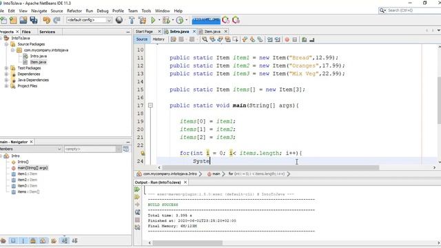 JAVA Array of Objects (and calculations) смотреть онлайн