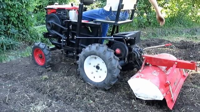 Мототрактор (минитрактор) переделанный из мотоблока