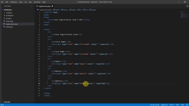 User Registration Form Using PHP and MySql Part 1 - Create Registration Form - Coding Tutorials Hub