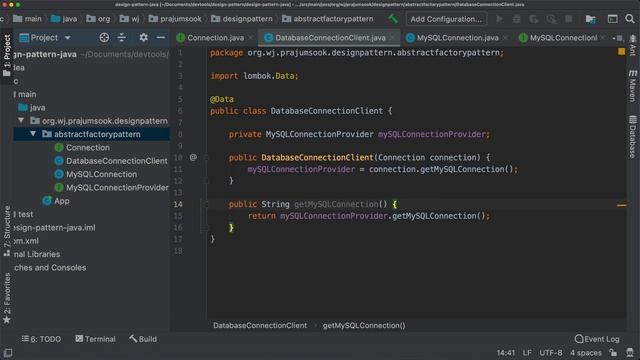 Software design patterns in Java - Abstract Factory Pattern