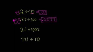 How to  Divide by Moving the Decimal Point when Dividing by 10, 100, 1000