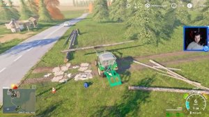 "Chłopaki do cięcia"[FS19]#20 Wycinka drzewa Przed Tartakiem?Transport Wózka Widłowego  Żukiem?!??