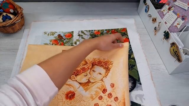 Рулон Вышитых и неоформленных работ/Вышивка крестом#juliacreation смотреть онлайн