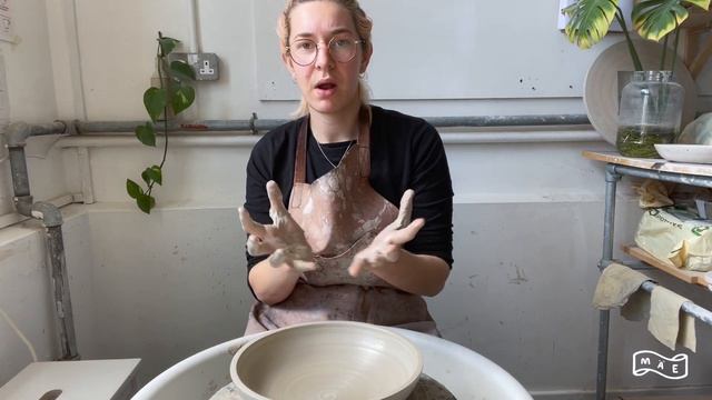 Throwing and trimming a pasta bowl | MAE CERAMICS смотреть онлайн