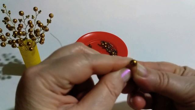 Бисероплетение. Мастер класс. Декоративные веточки из бисера и бусин своими руками. Украшение. смотреть онлайн