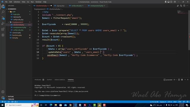 46  - CheckEmail & ResetPassword (Backend) ( Flutter & PHP & MYSQL Ecommerce Arabic)