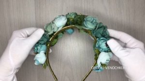 Видео обзор - ободок с цветами на голову "Тринити"