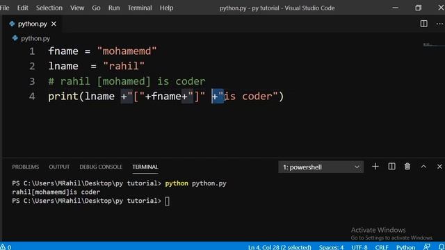 python for beginners malayalam | String Formats