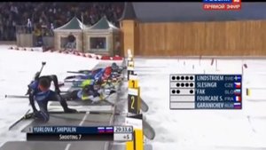 Биатлон. Гонка чемпионов 2015. Смешанная эстафета. Последние этапы 05.04.2015