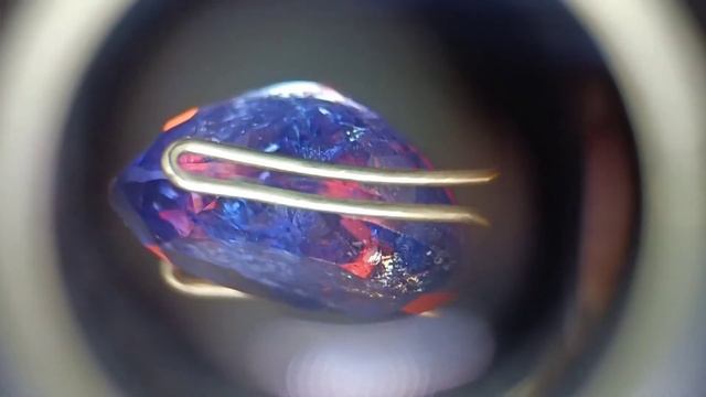 Танзанит в микроскопе 9.32ct Танзания.