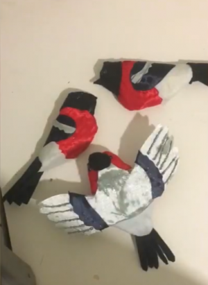 Снегири из втулок