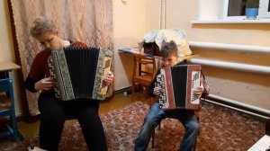 Матвеев Максим, Тактаева О.М. /баян/, "Матаня" рязанские припевки. Запись Е.Попова.