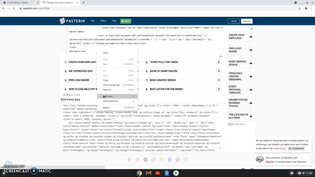 change free username roblox pastebin смотреть онлайн