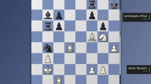 Amin, Bassem (2674) -- Jumabayev, Rinat (2588), FIDE Grand Swiss (11) 2023, 1-0