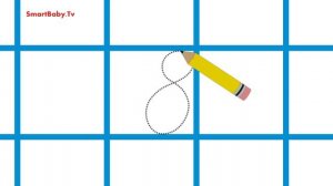 Учимся писать цифру 8  Развивающие мультфильмы для детей