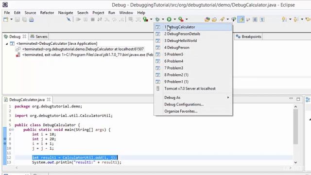 How to debug Java in Eclipse | How to evaluate variables using Evaluate, Inspect and Watch смотреть онлайн