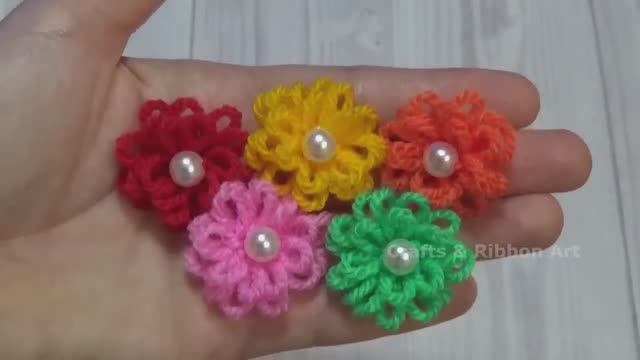 Супер простые идеи для создания цветов из шерсти карандашом - Ручная вышивка Удивительный трюк -