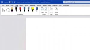 How to Show or Hide Ribbon Bar in Microsoft Word