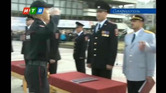 Крым: присяга в Полицейской Академии Крыма в Симферополе смотреть онлайн