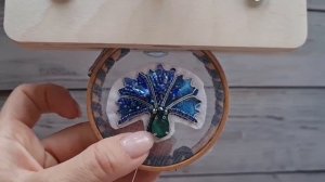 Брошь василёк,  мастер-класс. Часть 2.