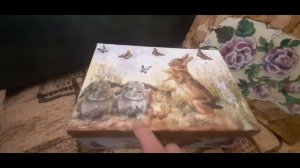 Простой декупаж коробок из под обуви.