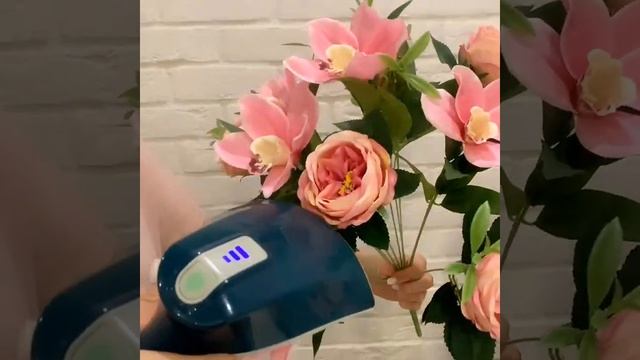 Искусственные цветы. Букет розовый из Пионовидных роз с орхидеями. смотреть онлайн