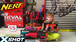 Nerf Rival Бластеp-Пистолет и X-Shot Дробовик. Обзор и распаковка