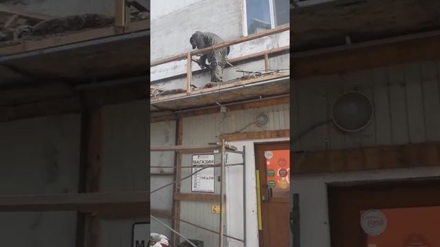 Подготовка фасада срезаем плиты перекрытия смотреть онлайн