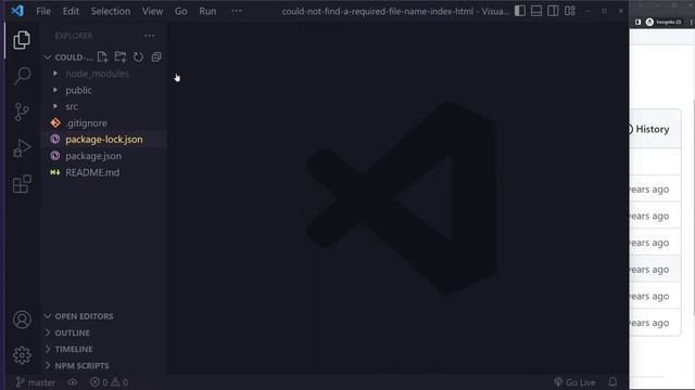 Could not find a required file. Name: index.html (SOLVED)