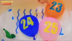 Семья Пальчиков Учим Цифры 21-25 Цвета Лопаем Шарики Finger family Learning Colour Number ChildrenT