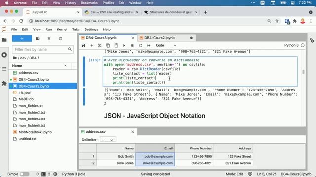 Pythons - Set dictionnaires OOP CSV JSON – смотреть онлайн видео от ...