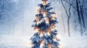 Ёлка под снегом. Новогодний футаж. Зимний футаж. Красивый футаж для видео.