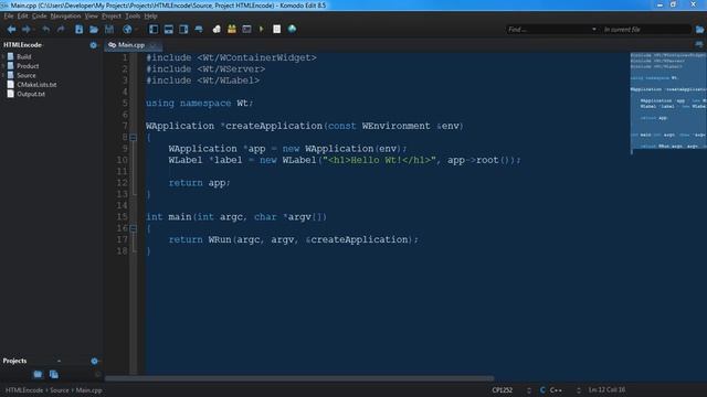 0038   Wt C++ HTML Encode