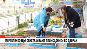 МУРАВЛЕНКОВЦЫ ОБУСТРАИВАЮТ ПАЛИСАДНИКИ ВО ДВОРАХ