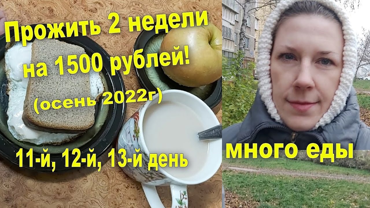 Прожить 2 недели на 1500 р! Осень 2022! Много готовой еды! Потратила последние деньги!