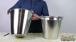 Ведра из пищевой нержавеющей стали. Обзор.