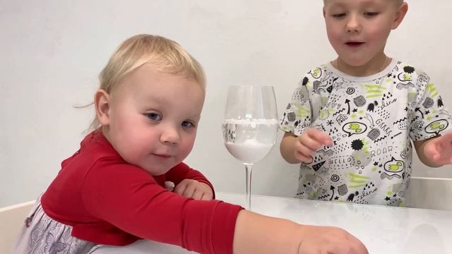 Опыт с водой и маслом для детей | Зима в стакане