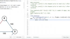 Cheapest Flights with K Stops - Leetcode 787 - Bellman Ford Algorithm - Python