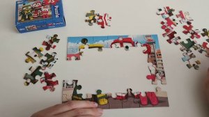 Роботы Поезда собираем пазл вместе