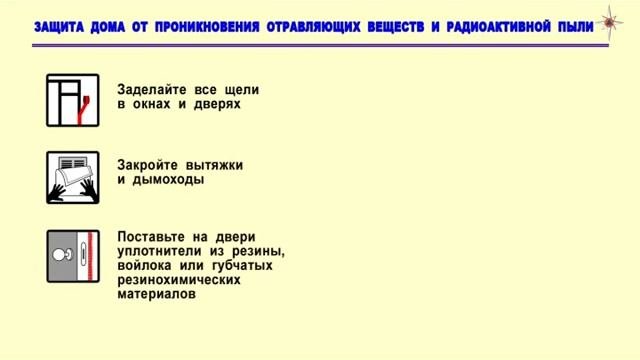 Защита дома от проникновения отравляющих веществ и радиоактивной пыли
