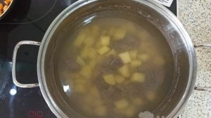 Суп с клецками, говядиной и овощами