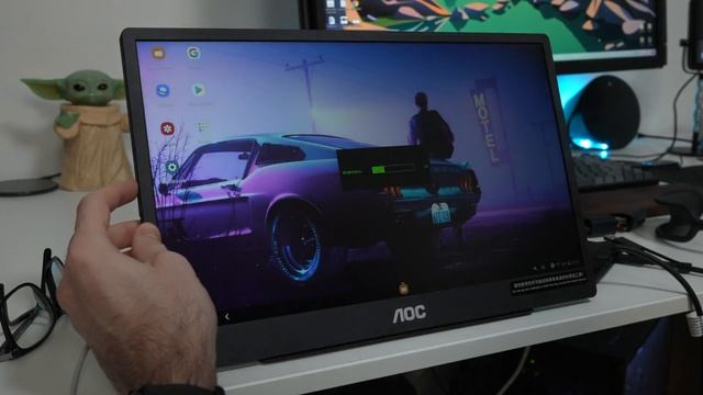 Hordozható monitor AOC módra | AOC 16T2 teszt смотреть онлайн