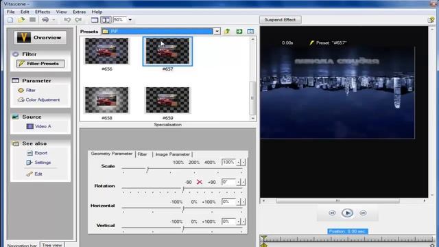 Создание эффекта зеркального отображения в редакторе Pinnacle Studio 14. при помощи Vitascene 2.0.