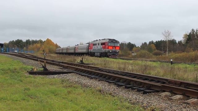 ТЭП70-0367 с поездом №663 Москва — Псков смотреть онлайн