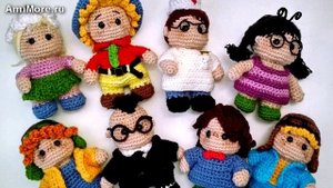 Амигуруми: схема Незнайка и его друзья. Игрушки вязаные крючком.