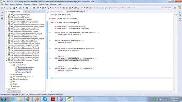 Java Framework tutorial | Spring DAO Jdbc Templete | Onlineit tutorials