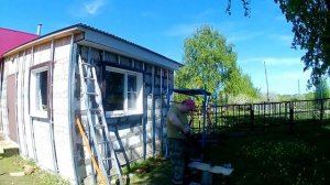 VLOG / отделка оконных откосов вагонкой/ установка наличников на окна